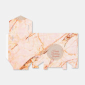 Roze Marmer Chic Gepersonaliseerd Bedankdoosjes (Uitgevouwen)