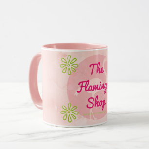 Roze marmer de Mok van de Flamingo Shop