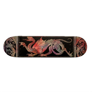 Roze marmer Dragon Skateboard