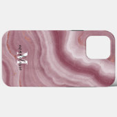 Roze marmer Elegant Phone Case voor haar (Achterkant (horizontaal))