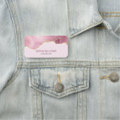 Roze marmer Gold Glitter Naamplaatje (In situ)