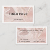 Roze marmer Gold | Witte grens Visitekaartje (Voorkant / Achterkant)