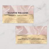 Roze marmer | Goudolie Visitekaartje (Voorkant / Achterkant)