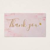 Roze marmer Hartelijk dank voor de Kaart van de ko (Voorkant)