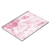 Roze marmer-laptop notitieboek (Linkerzijde)