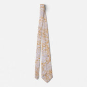 Roze Marmer Marmer en Goud Stropdas (Achterkant)