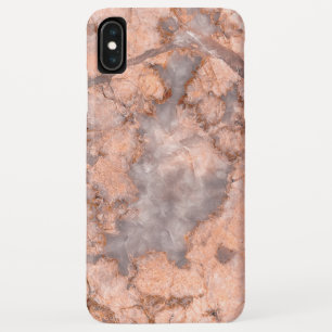 Roze marmer met grijze steen iPhone XS max hoesje