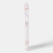 Roze marmer Modern Stijlvol Monogram Case-Mate iPhone Case (Achterkant / Links)