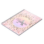 Roze marmer Monogram Notitieboek (Linkerzijde)