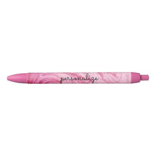 roze marmer - mooi textuurpatroon personaliseren zwarte inkt pen (Voorkant)