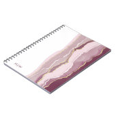 Roze marmer notitieboek (Linkerzijde)