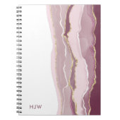 Roze marmer notitieboek (Voorkant)