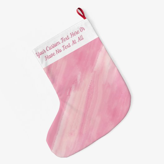Roze marmer ombre penseelstrepstrepen grote kerstsok (Achterkant (Hangend))