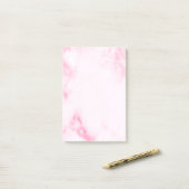 Roze marmer post-it® notes (Op bureau)