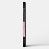  roze marmer Romantic Monogram Case-Mate iPhone Case (Achterkant / Links)