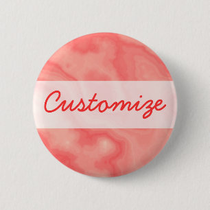 Roze marmer ronde button 5,7 cm