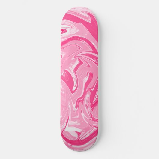 Roze marmer Skateboard Deck (Voorkant)