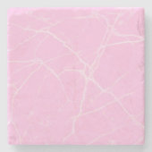 roze marmer stenen onderzetter (Voorkant)