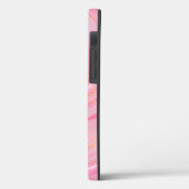 Roze marmer Swirl & Gold Glitter Patroon Case-Mate iPhone Case (Achterkant / Links)