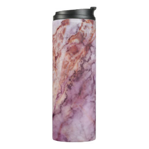 Roze marmer Tumbler Thermosbeker