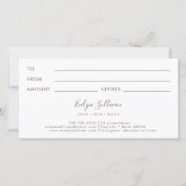 roze marmerdesign cadeaubon (Achterkant)