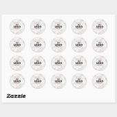 Roze marmeren achtergrond ronde sticker (Vel)