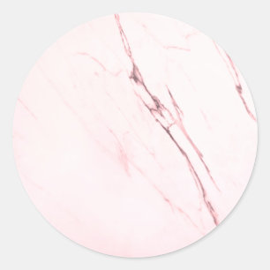 Roze Marmeren Blank Sjabloon Custom Ronde Sticker