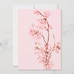 roze marmeren bloem Platte Bedankkaart