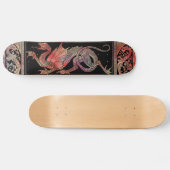 Roze Marmeren Draak Skateboard (Horizontaal)