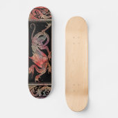 Roze Marmeren Draak Skateboard (Voorkant)