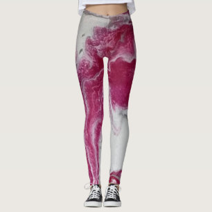 Roze Marmeren Leggings