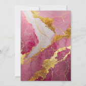 Roze marmeren patroon met goud kaart (Achterkant)