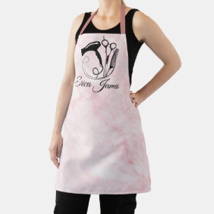 Roze Marmeren Schoonheidssalon Schort