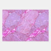Roze Marmeren Textuur, Marmeren Effect Inpakpapier Vel (Voorkant 3)