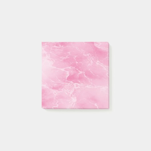 Roze marmeren water post-it® notes (Voorkant)