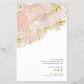 Roze marmerend ontwerp prijslijst flyer (Achterkant)