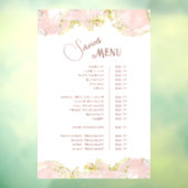 Roze Marmering Design Services Menu Raamsticker (Vel 3)