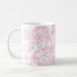 Roze marmerpatroon koffiemok