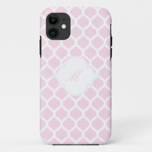 Roze Marokkaans patroon met Monogram iPhone 5 Hoes
