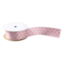 Roze Marokkaans Quatrefoil Patroon #5 Lint