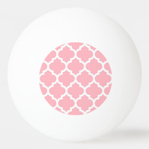 Roze Marokkaans Quatrefoil Patroon #5 Pingpongballen