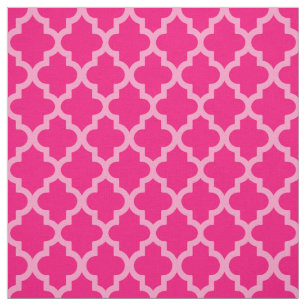 Roze Marokkaanse Moods Quatrefoil Stof