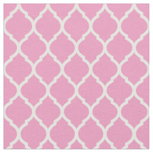 Roze Marokkaanse Quatrefoil Stof