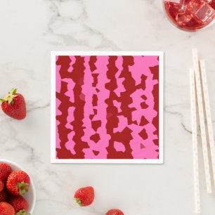 Roze Maroon Rood Onregelmatig Abstract Ontwerp Servet