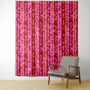 Roze Maroon Rood Onregelmatig Abstract Ontwerp Wandkleed