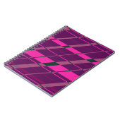 Roze Maroon Zwart Abstract Geometrisch Fun Funky Notitieboek (Linkerzijde)