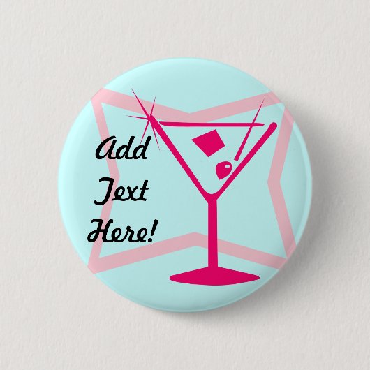 Roze Martini Button (Voorkant)