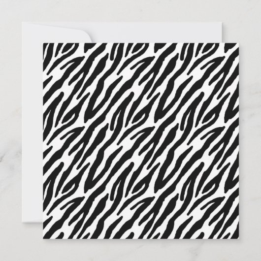 Roze Martini en Zebra Pattern Kaart (Achterkant)