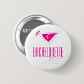 Roze Martini Glass Bachelorette Party Button (Voorkant /achterkant)