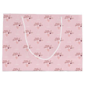 Roze Martini Kerstmis Groot Cadeauzakje (Achterkant)